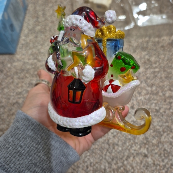 Holiday Christmas Santa and Sleigh Night Light EUC - Picture 5 of 9